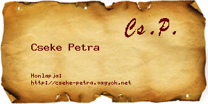 Cseke Petra névjegykártya